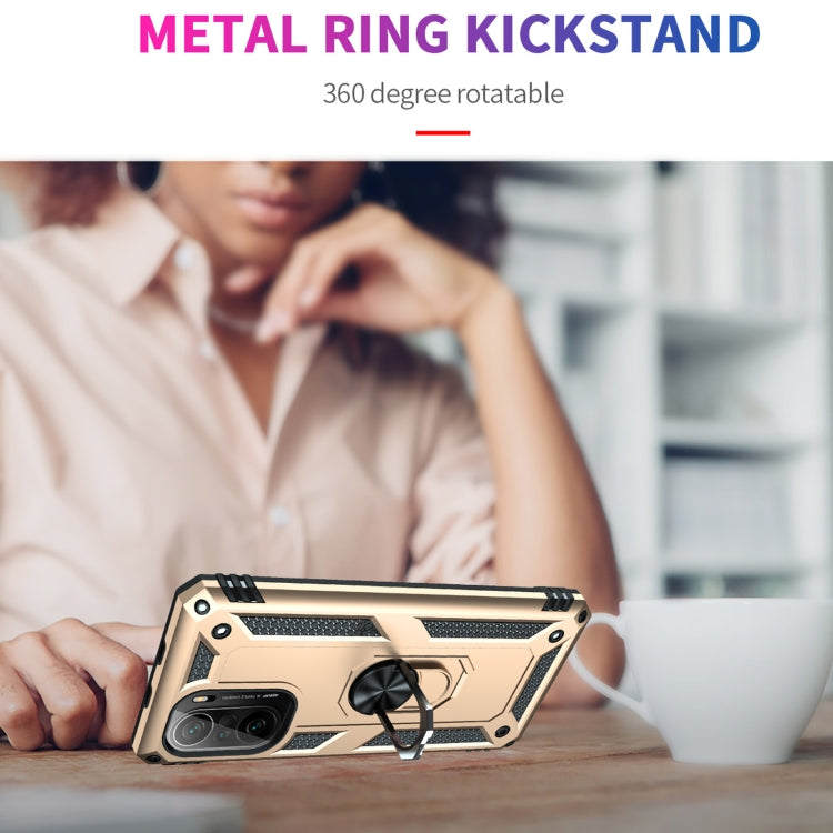 For Xiaomi Redmi K40 / K40 Pro Shockproof TPU + PC Protective Case with 360 Degree Rotating Holder