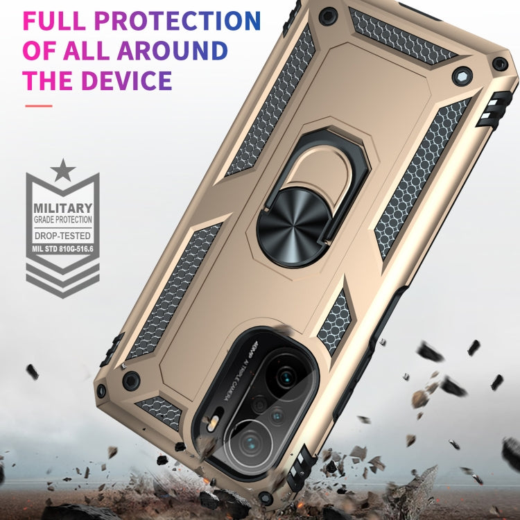 For Xiaomi Redmi K40 / K40 Pro Shockproof TPU + PC Protective Case with 360 Degree Rotating Holder