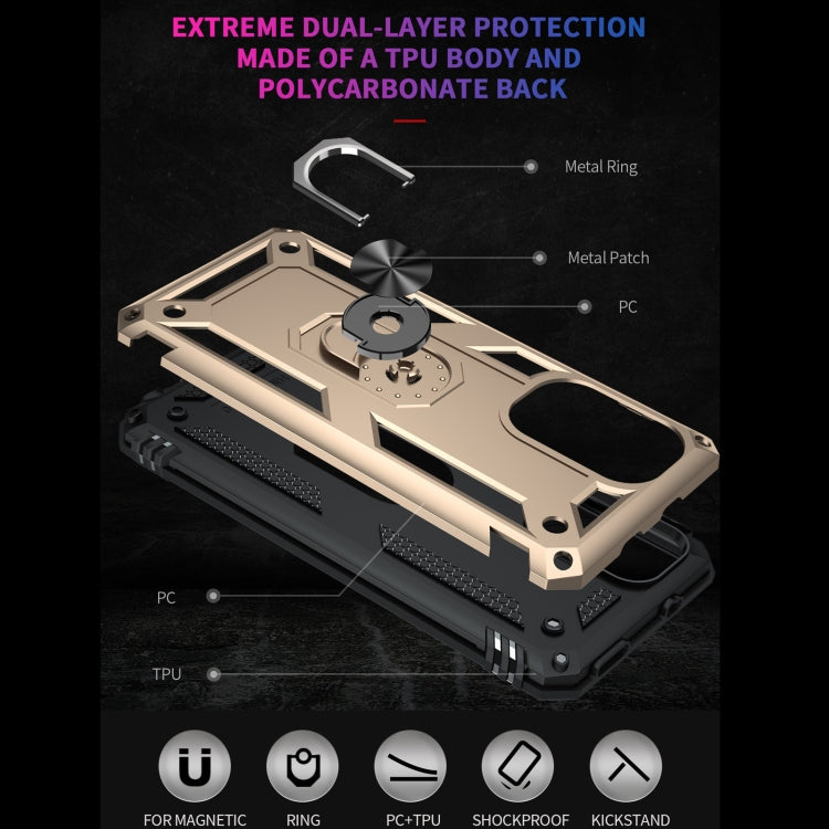 For Xiaomi Redmi K40 / K40 Pro Shockproof TPU + PC Protective Case with 360 Degree Rotating Holder
