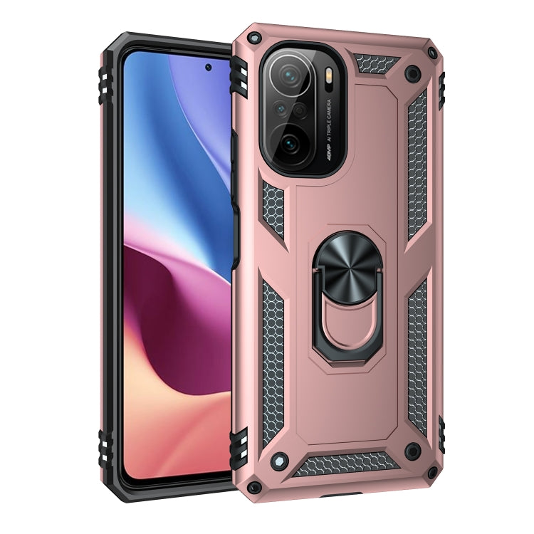 For Xiaomi Redmi K40 / K40 Pro Shockproof TPU + PC Protective Case with 360 Degree Rotating Holder