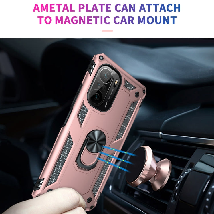 For Xiaomi Redmi K40 / K40 Pro Shockproof TPU + PC Protective Case with 360 Degree Rotating Holder