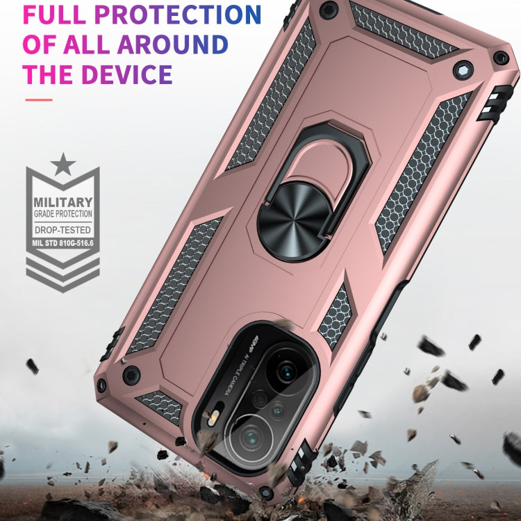 For Xiaomi Redmi K40 / K40 Pro Shockproof TPU + PC Protective Case with 360 Degree Rotating Holder
