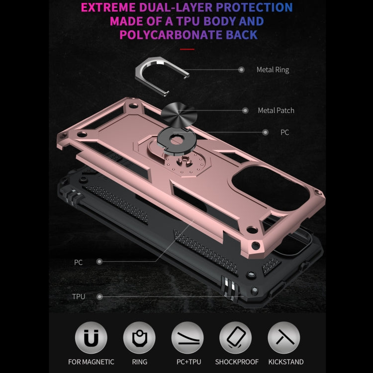 For Xiaomi Redmi K40 / K40 Pro Shockproof TPU + PC Protective Case with 360 Degree Rotating Holder