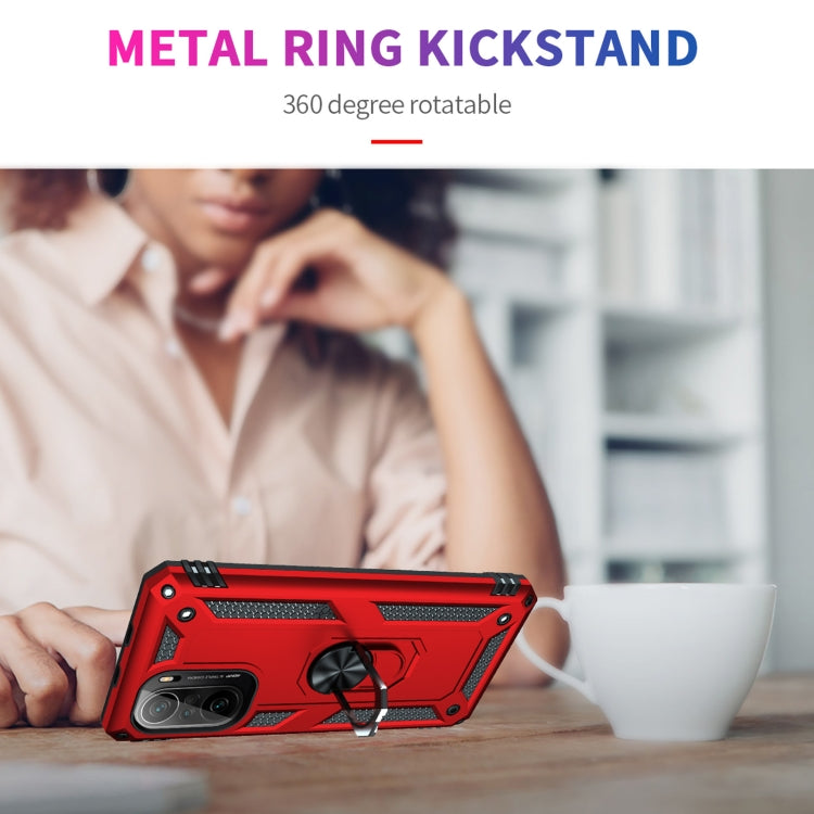 For Xiaomi Redmi K40 / K40 Pro Shockproof TPU + PC Protective Case with 360 Degree Rotating Holder