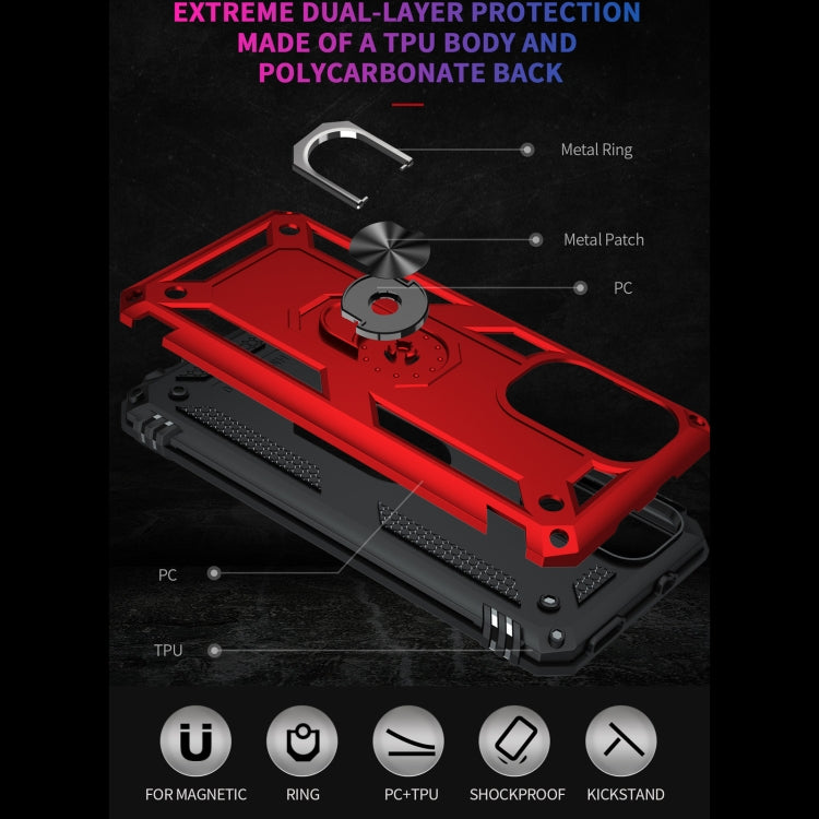 For Xiaomi Redmi K40 / K40 Pro Shockproof TPU + PC Protective Case with 360 Degree Rotating Holder