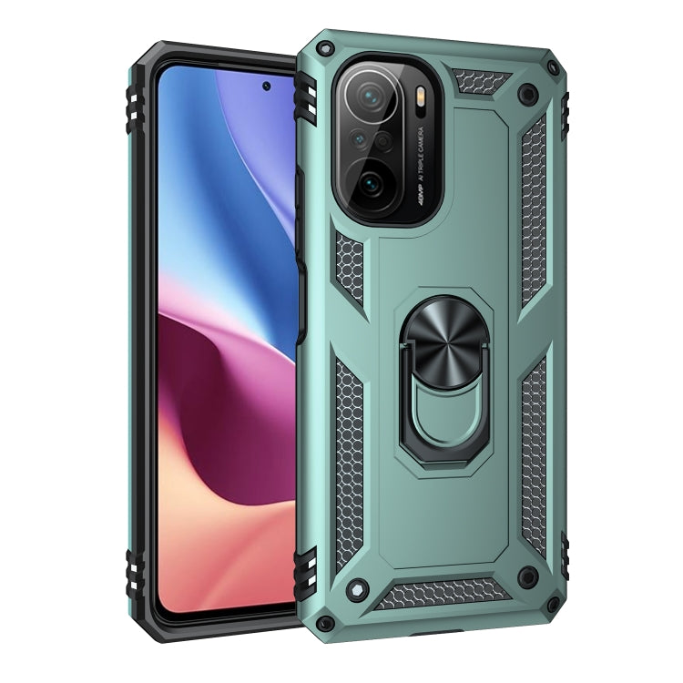 For Xiaomi Redmi K40 / K40 Pro Shockproof TPU + PC Protective Case with 360 Degree Rotating Holder