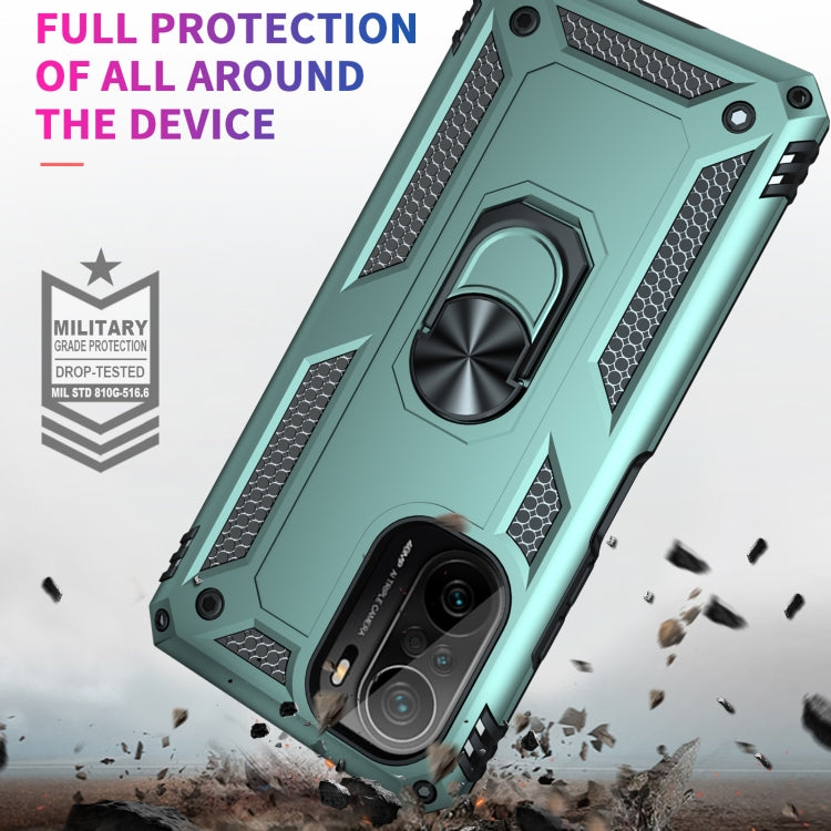 For Xiaomi Redmi K40 / K40 Pro Shockproof TPU + PC Protective Case with 360 Degree Rotating Holder
