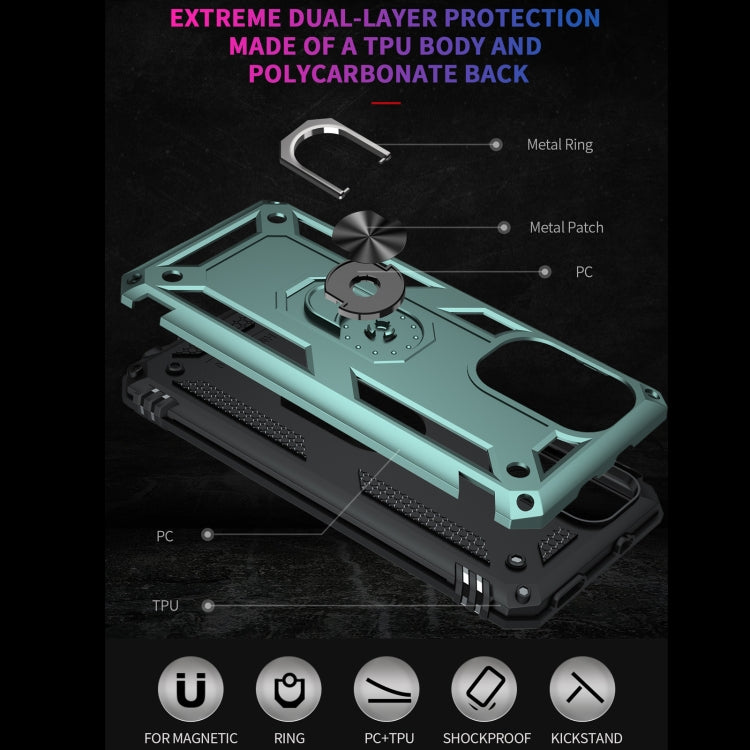 For Xiaomi Redmi K40 / K40 Pro Shockproof TPU + PC Protective Case with 360 Degree Rotating Holder