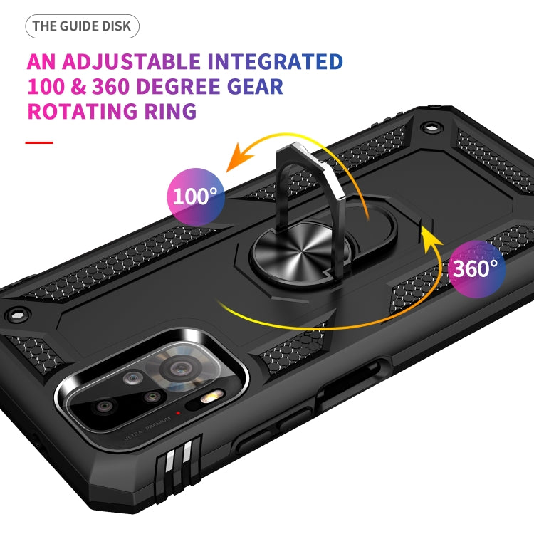 For Xiaomi Redmi Note 10 / Note 10s Shockproof TPU + PC Protective Case with 360 Degree Rotating Holder
