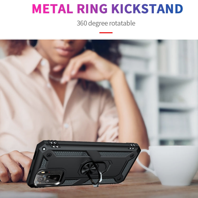 For Xiaomi Redmi Note 10 / Note 10s Shockproof TPU + PC Protective Case with 360 Degree Rotating Holder