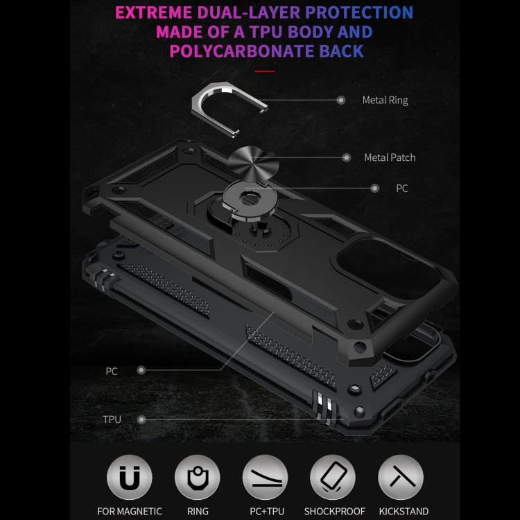 For Xiaomi Redmi Note 10 / Note 10s Shockproof TPU + PC Protective Case with 360 Degree Rotating Holder