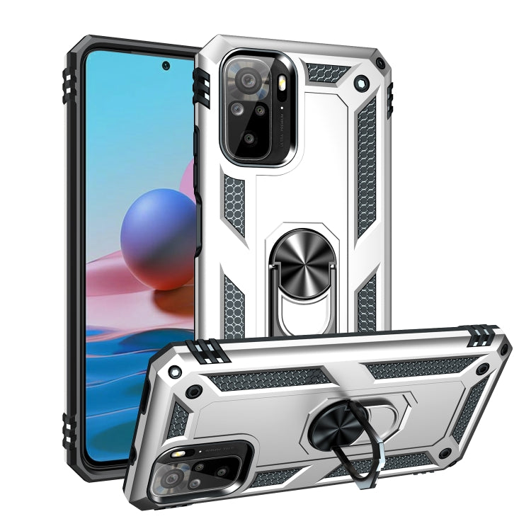 For Xiaomi Redmi Note 10 / Note 10s Shockproof TPU + PC Protective Case with 360 Degree Rotating Holder