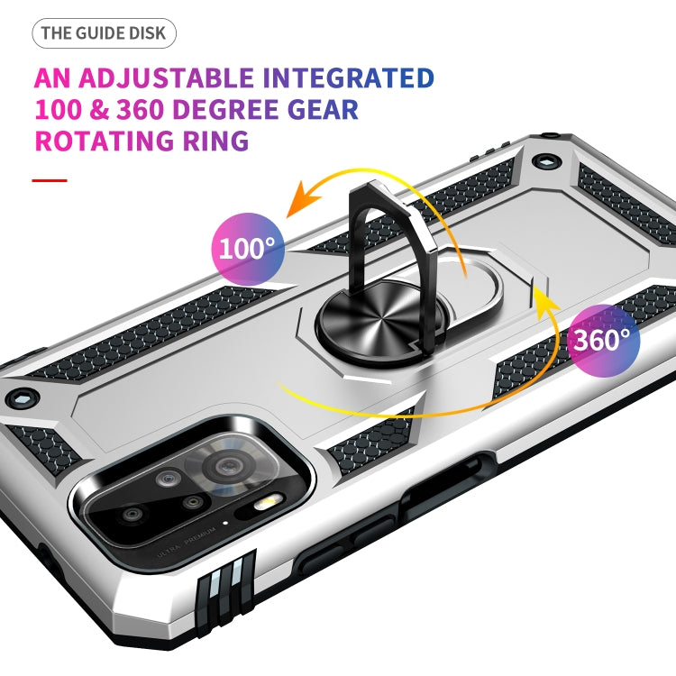 For Xiaomi Redmi Note 10 / Note 10s Shockproof TPU + PC Protective Case with 360 Degree Rotating Holder