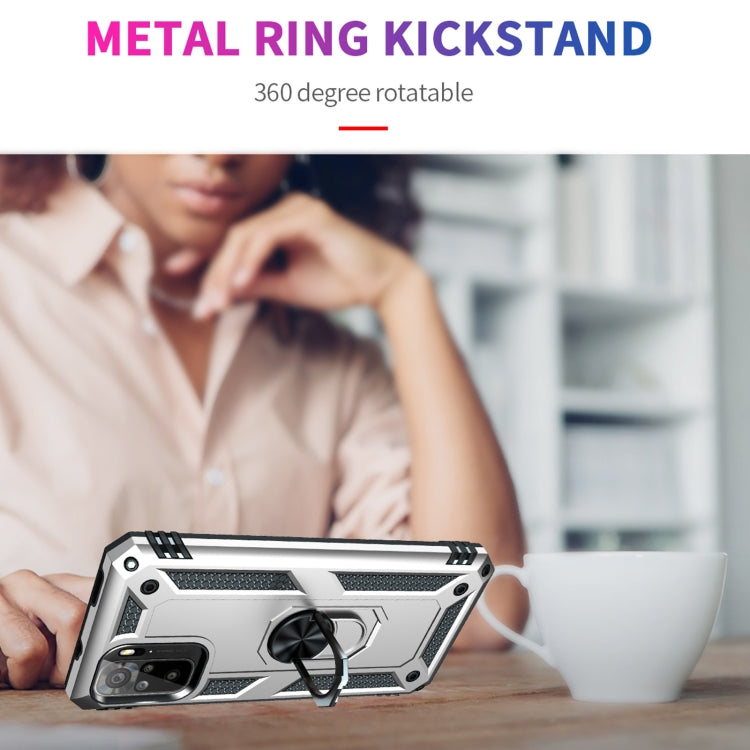 For Xiaomi Redmi Note 10 / Note 10s Shockproof TPU + PC Protective Case with 360 Degree Rotating Holder