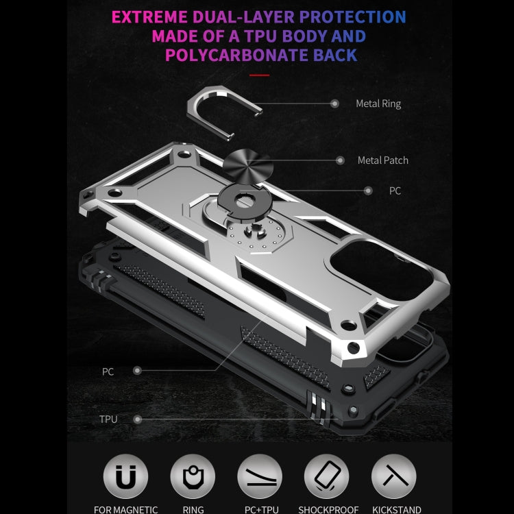For Xiaomi Redmi Note 10 / Note 10s Shockproof TPU + PC Protective Case with 360 Degree Rotating Holder
