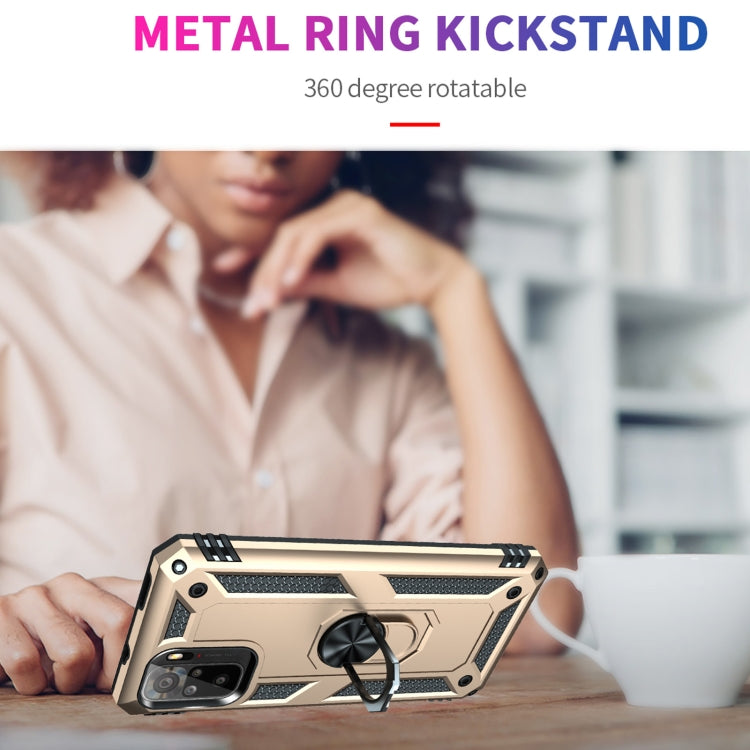 For Xiaomi Redmi Note 10 / Note 10s Shockproof TPU + PC Protective Case with 360 Degree Rotating Holder