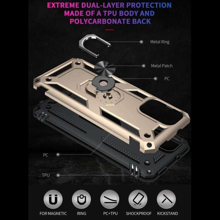 For Xiaomi Redmi Note 10 / Note 10s Shockproof TPU + PC Protective Case with 360 Degree Rotating Holder