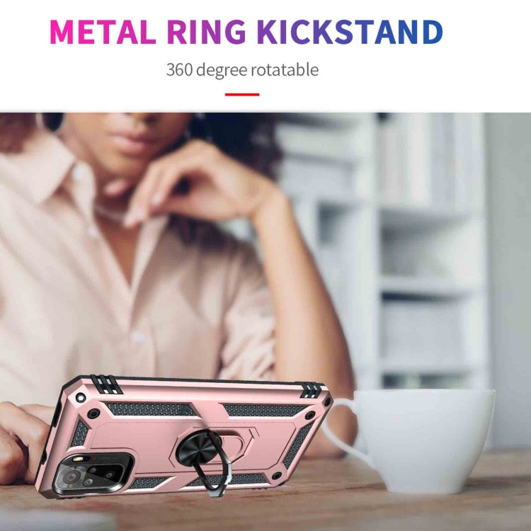 For Xiaomi Redmi Note 10 / Note 10s Shockproof TPU + PC Protective Case with 360 Degree Rotating Holder