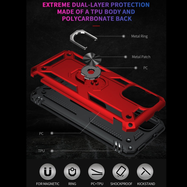 For Xiaomi Redmi Note 10 / Note 10s Shockproof TPU + PC Protective Case with 360 Degree Rotating Holder