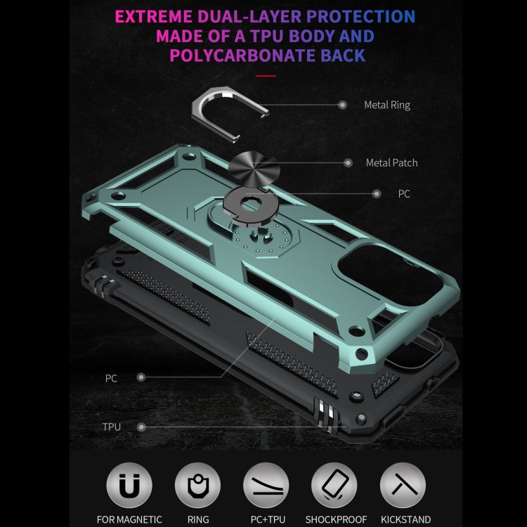 For Xiaomi Redmi Note 10 / Note 10s Shockproof TPU + PC Protective Case with 360 Degree Rotating Holder