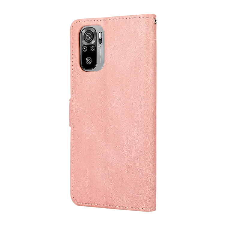 For Xiaomi Redmi Note 10 Fantasy Classic Skin-feel Calfskin Texture Magnetic Buckle Horizontal Flip PU Leather Case with Holder & Card Slot & Wallet