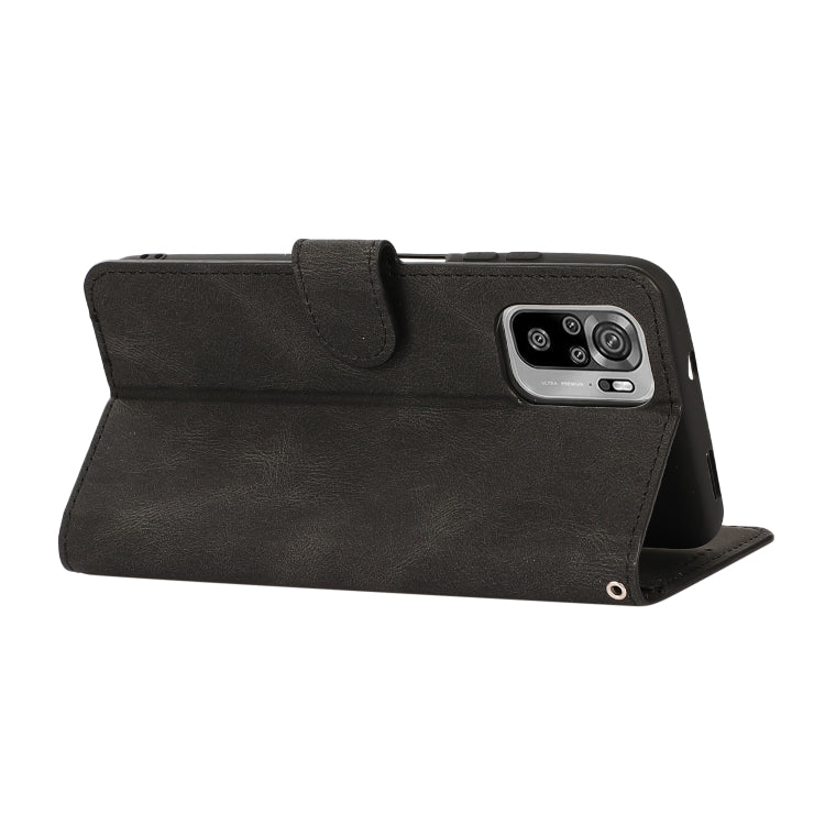 For Xiaomi Redmi Note 10 Fantasy Classic Skin-feel Calfskin Texture Magnetic Buckle Horizontal Flip PU Leather Case with Holder & Card Slot & Wallet