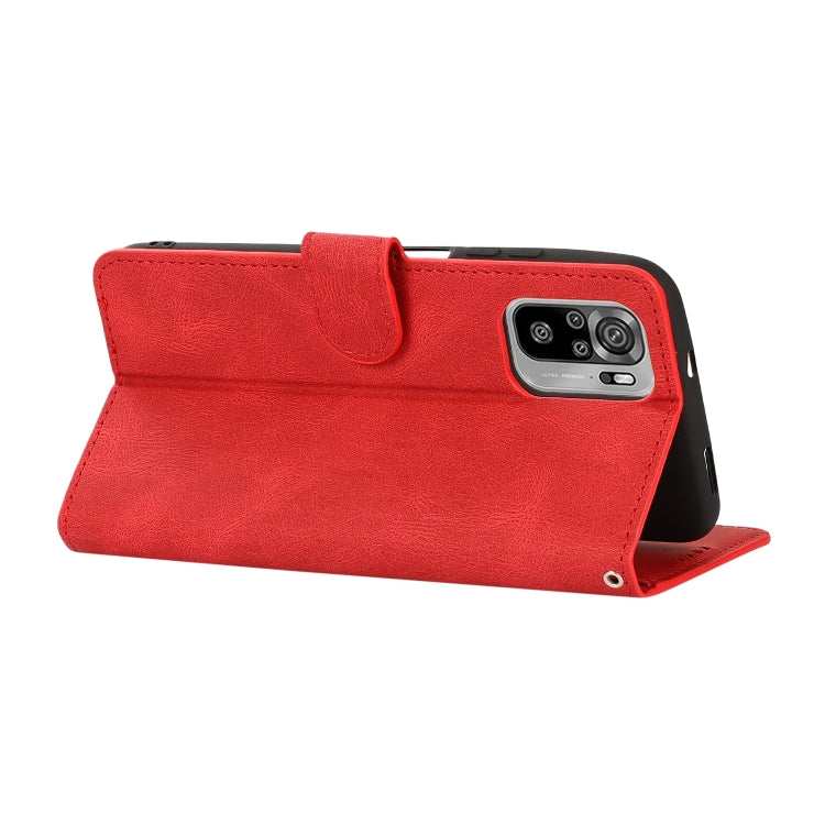 For Xiaomi Redmi Note 10 Fantasy Classic Skin-feel Calfskin Texture Magnetic Buckle Horizontal Flip PU Leather Case with Holder & Card Slot & Wallet