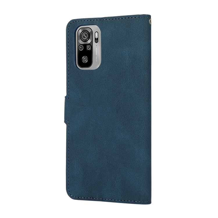 For Xiaomi Redmi Note 10 Fantasy Classic Skin-feel Calfskin Texture Magnetic Buckle Horizontal Flip PU Leather Case with Holder & Card Slot & Wallet