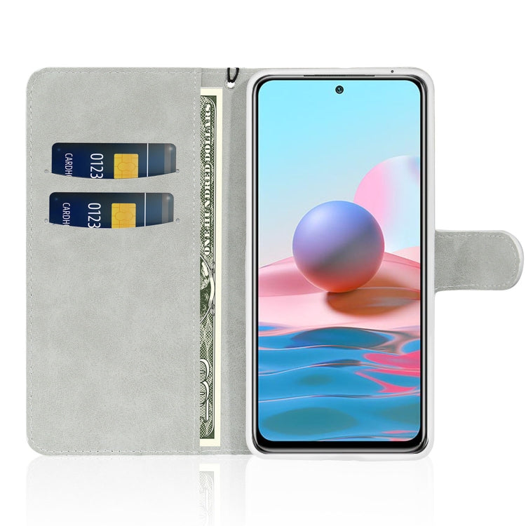 For Xiaomi Redmi Note 10 4G Glitter Powder Horizontal Flip Leather Case with Card Slots & Holder & Lanyard
