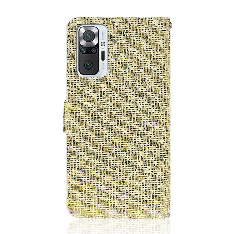 For Xiaomi Redmi Note 10 Pro Glitter Powder Horizontal Flip Leather Case with Card Slots & Holder & Lanyard
