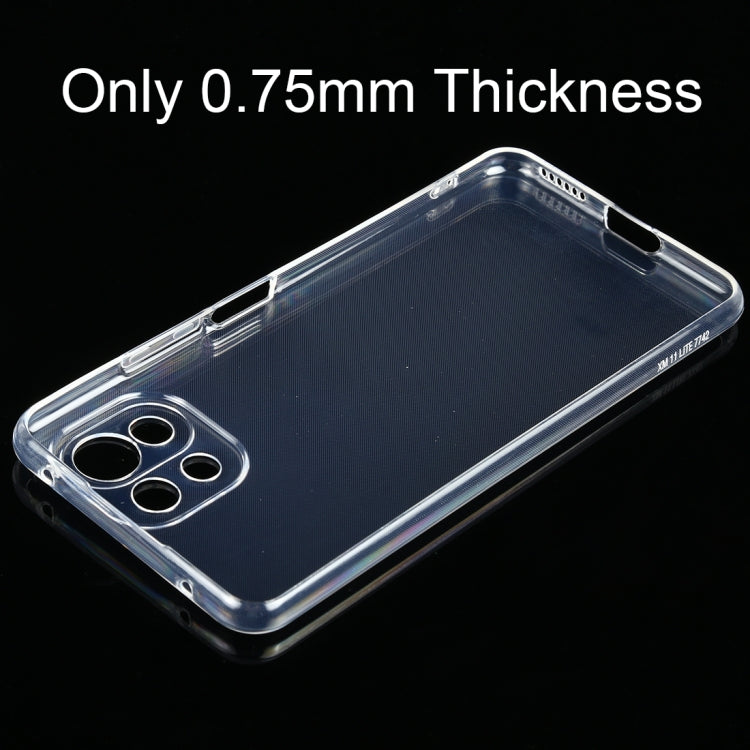 For Xiaomi Mi 11 Lite 0.75mm Ultra-thin Transparent TPU Soft Protective Case