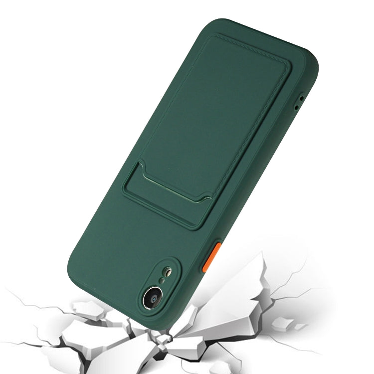 For iPhone XR Card Slot Design Shockproof TPU Protective Case