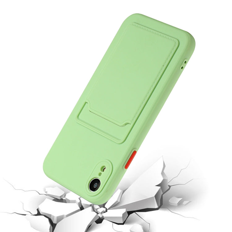 For iPhone XR Card Slot Design Shockproof TPU Protective Case