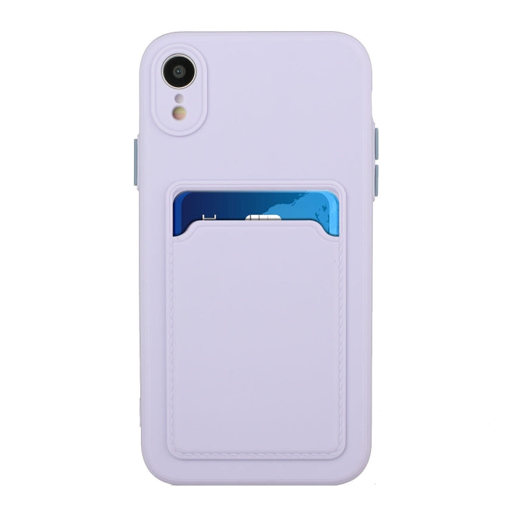 For iPhone XR Card Slot Design Shockproof TPU Protective Case