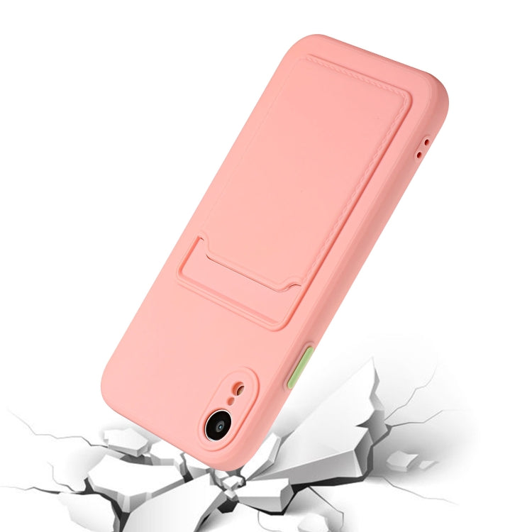 For iPhone XR Card Slot Design Shockproof TPU Protective Case