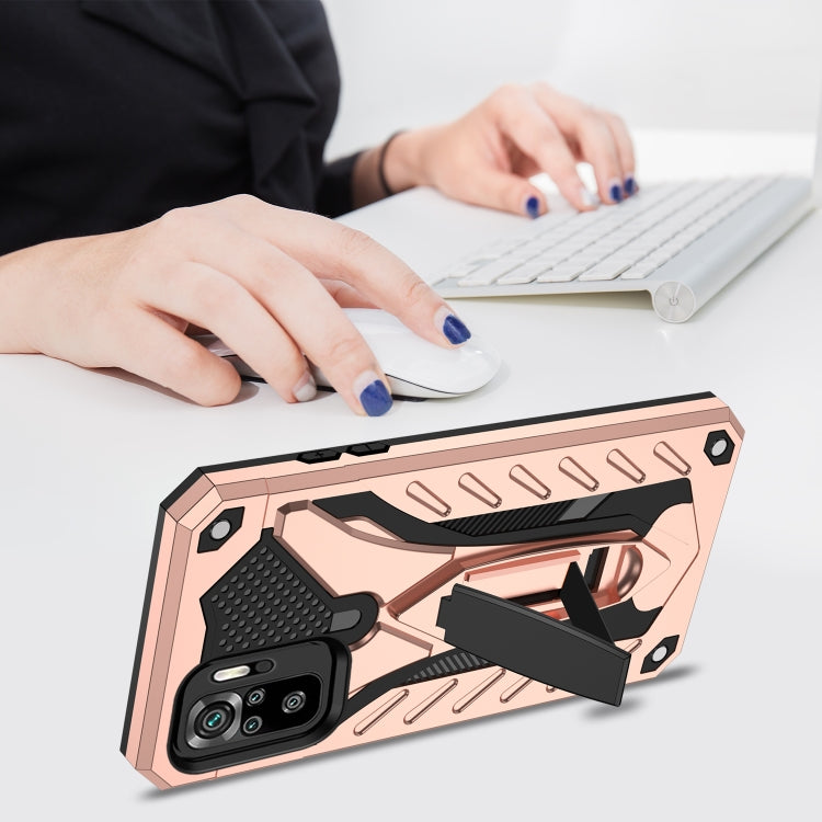 For Xiaomi Redmi Note 10 Shockproof TPU + PC Protective Case with Holder