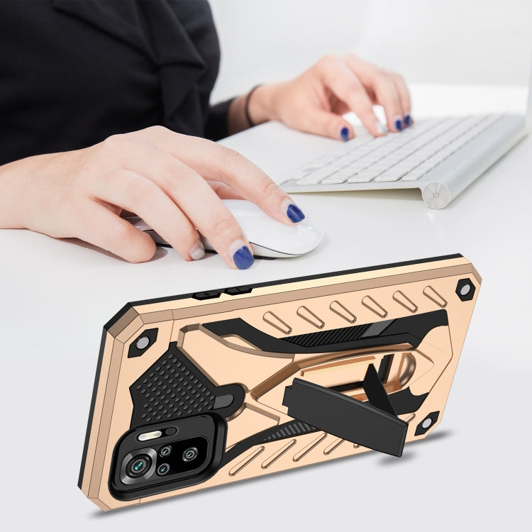 For Xiaomi Redmi Note 10 Shockproof TPU + PC Protective Case with Holder