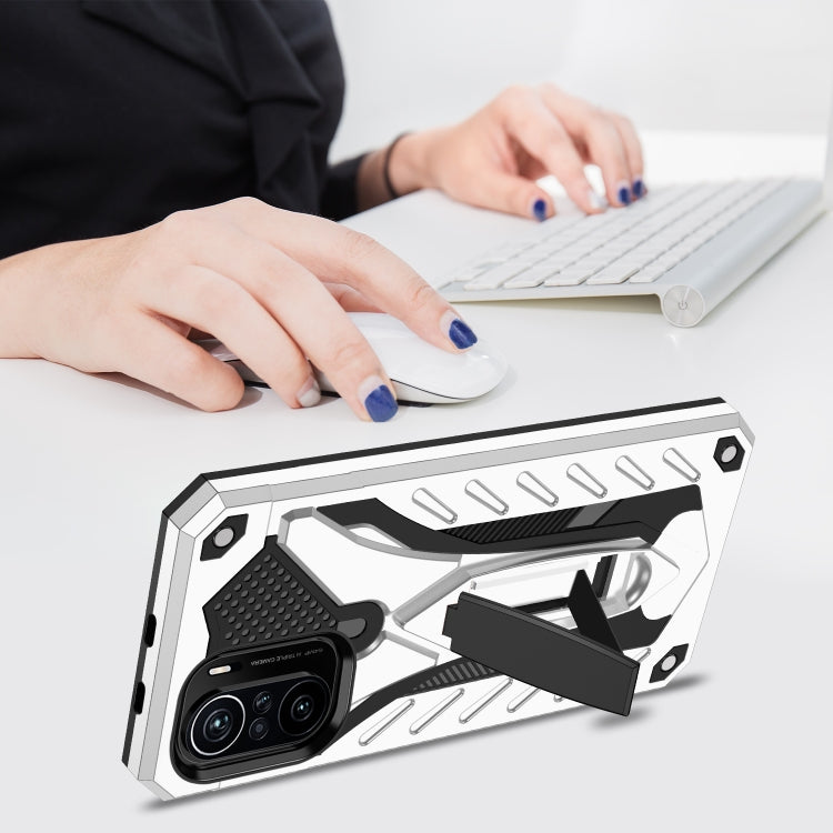 For Xiaomi Redmi K40 Pro / Redmi K40 Shockproof TPU + PC Protective Case with Holder