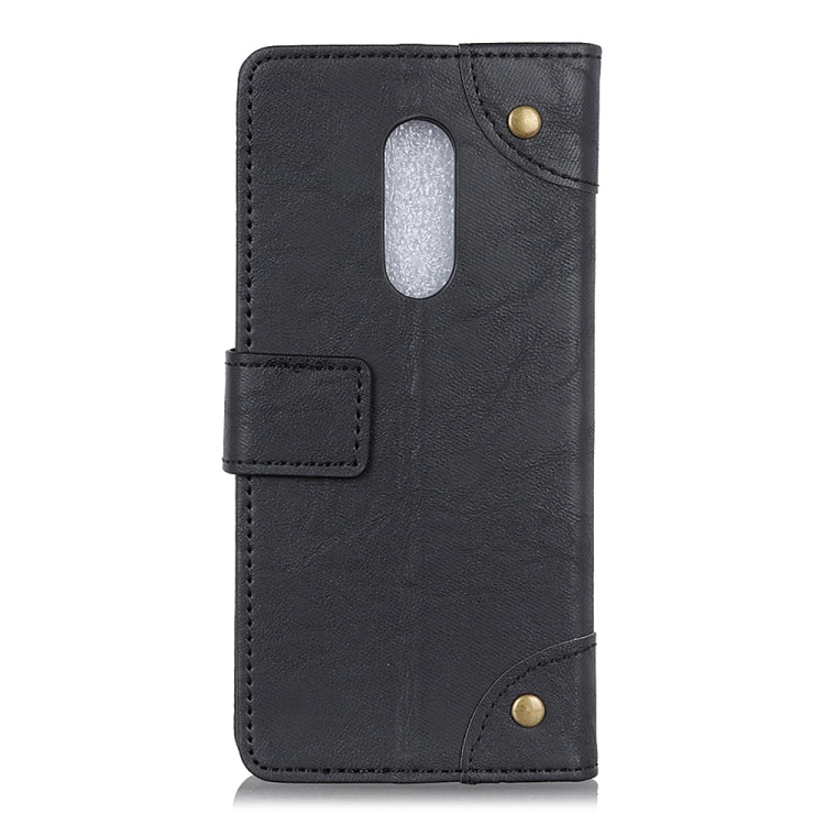 For Xiaomi Redmi 8 Copper Buckle Retro Crazy Horse Texture Horizontal Flip Leather Case with Holder & Card Slots & Wallet