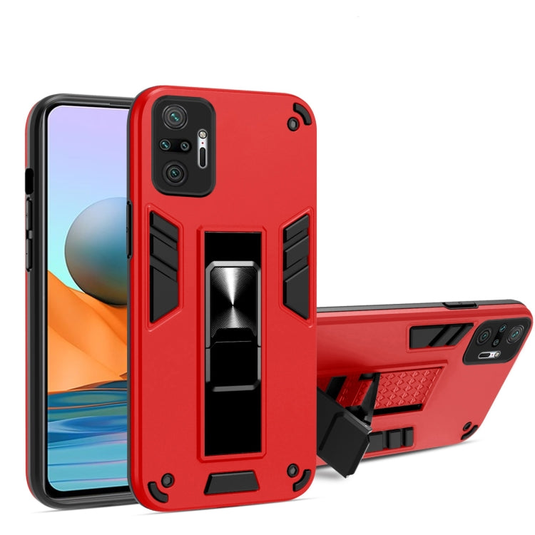 For Xiaomi Redmi Note 10 Pro 2 in 1 PC + TPU Shockproof Protective Case with Invisible Holder