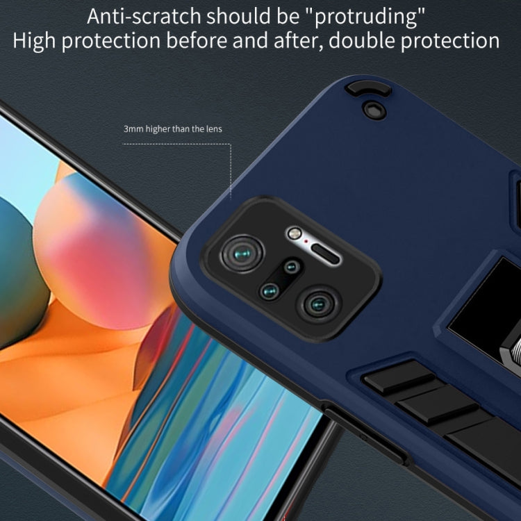 For Xiaomi Redmi Note 10 Pro 2 in 1 PC + TPU Shockproof Protective Case with Invisible Holder