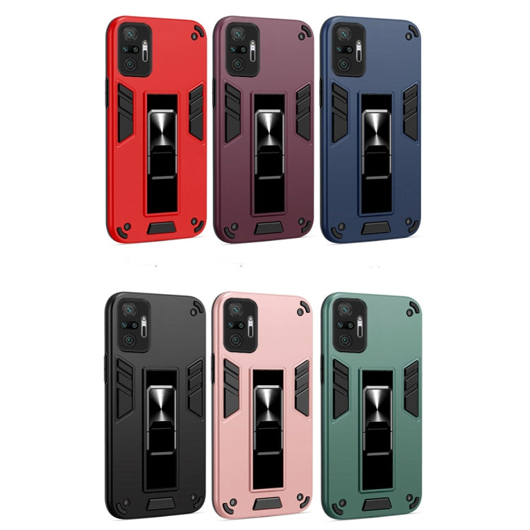 For Xiaomi Redmi Note 10 Pro 2 in 1 PC + TPU Shockproof Protective Case with Invisible Holder