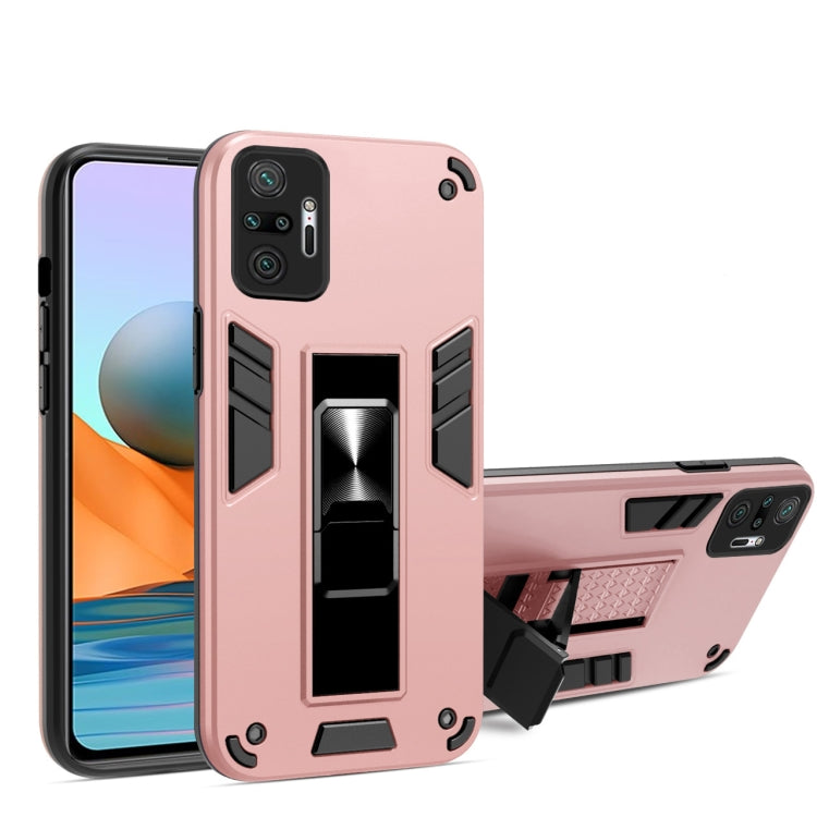 For Xiaomi Redmi Note 10 Pro 2 in 1 PC + TPU Shockproof Protective Case with Invisible Holder