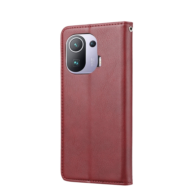 For Xiaomi Mi 11 Pro Knead Skin Texture Horizontal Flip Leather Case with Photo Frame & Holder & Card Slots & Wallet