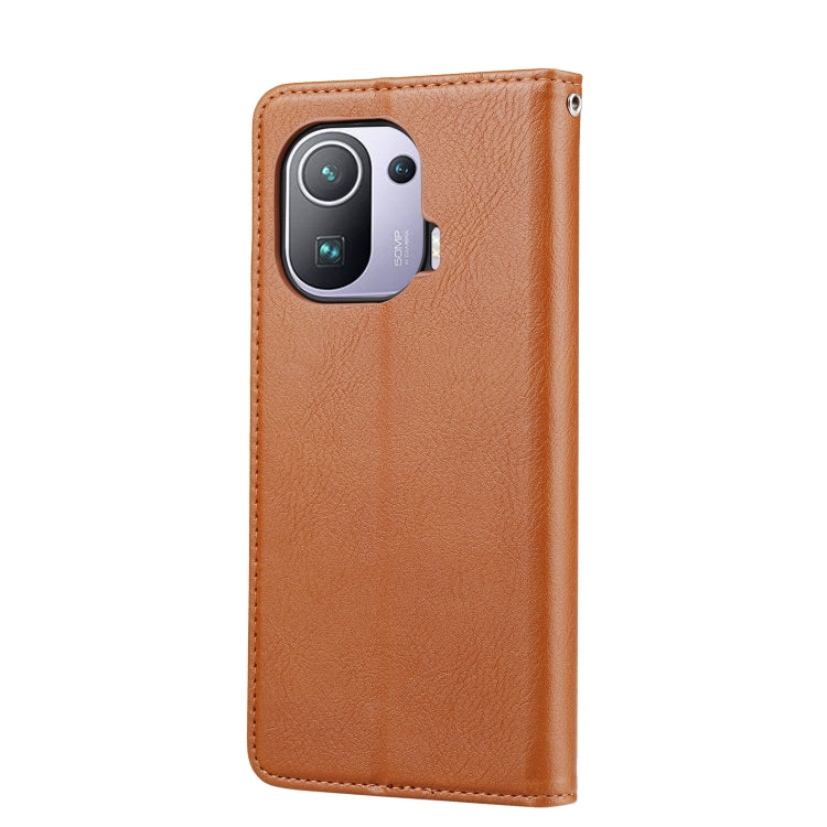 For Xiaomi Mi 11 Pro Knead Skin Texture Horizontal Flip Leather Case with Photo Frame & Holder & Card Slots & Wallet