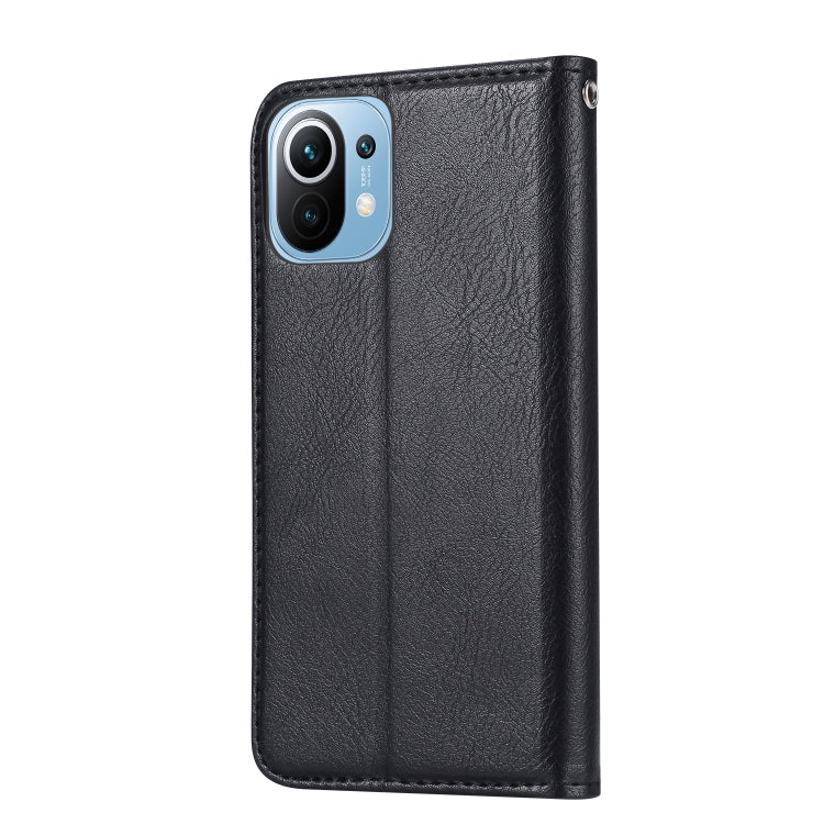 For Xiaomi Mi 11 Lite Knead Skin Texture Horizontal Flip Leather Case with Photo Frame & Holder & Card Slots & Wallet