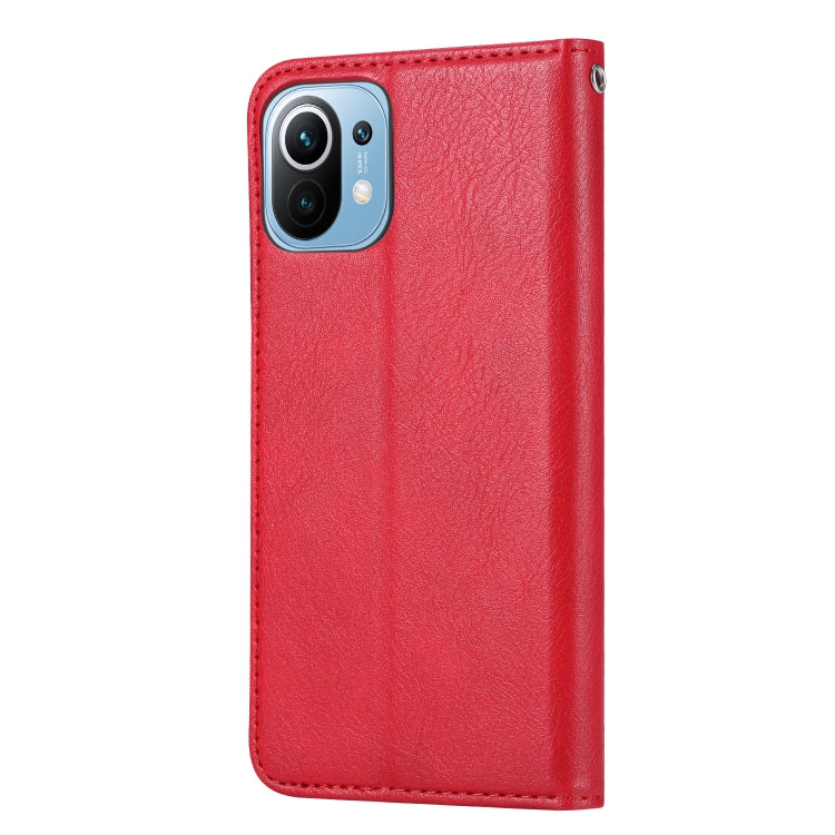 For Xiaomi Mi 11 Lite Knead Skin Texture Horizontal Flip Leather Case with Photo Frame & Holder & Card Slots & Wallet