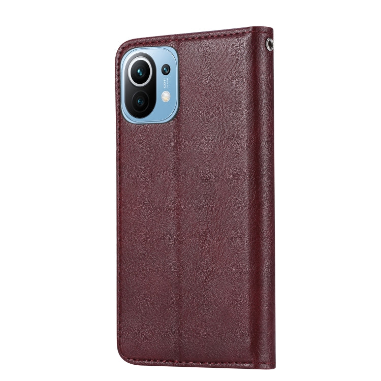 For Xiaomi Mi 11 Lite Knead Skin Texture Horizontal Flip Leather Case with Photo Frame & Holder & Card Slots & Wallet