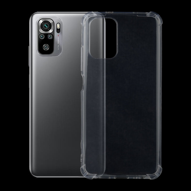 For Xiaomi Redmi Note 10 4G / 10S Four-Corner Shockproof Ultra-thin TPU Case(Transparent)