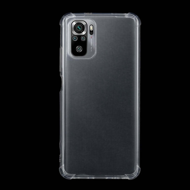 For Xiaomi Redmi Note 10 4G / 10S Four-Corner Shockproof Ultra-thin TPU Case(Transparent)